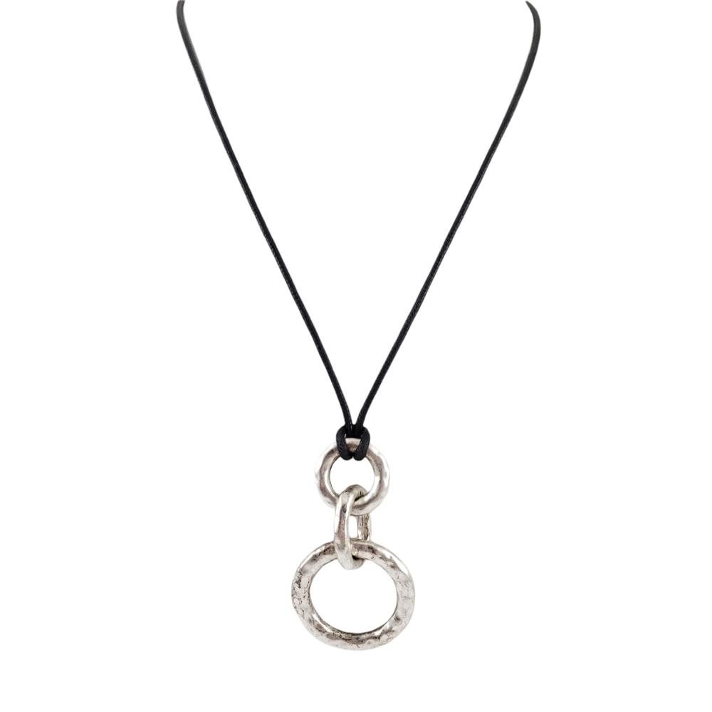 Lia Sophia Necklace pendant antique silver tone